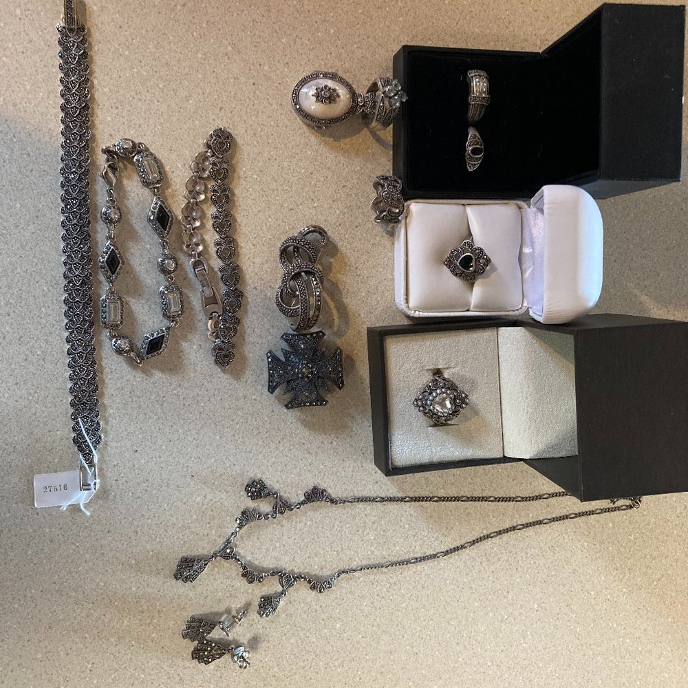 Variety of Marcasite Jewelry and a Few Misc Pieces